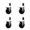 Service Caster 5'' Soft Rubber Swivel 1-3/8'' Expanding Stem Caster Set Total Lock Brake, 4PK SCC-EXTTL20S514-SRS-138-4 - alternate 1